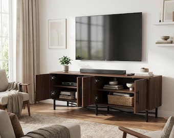 TV Stand, Modern Luxury Media Console with Storage