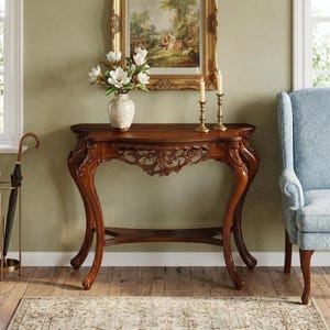 Console Table, Elegant Two-Tier Entryway Table for Small Spaces