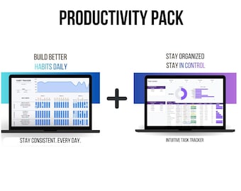 Sistema di produttività / Monitoraggio delle abitudini + Monitoraggio delle attività / Modello Google Sheets / Mantieni la costanza e l'organizzazione