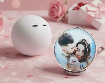 Globo terráqueo con video personalizado / Recuerdo personalizado, regalo romántico