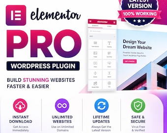 Elementor Pro GPL | Latest Version | Instant Download | Unlimited Websites | Lifetime Updates | WordPress Plugin