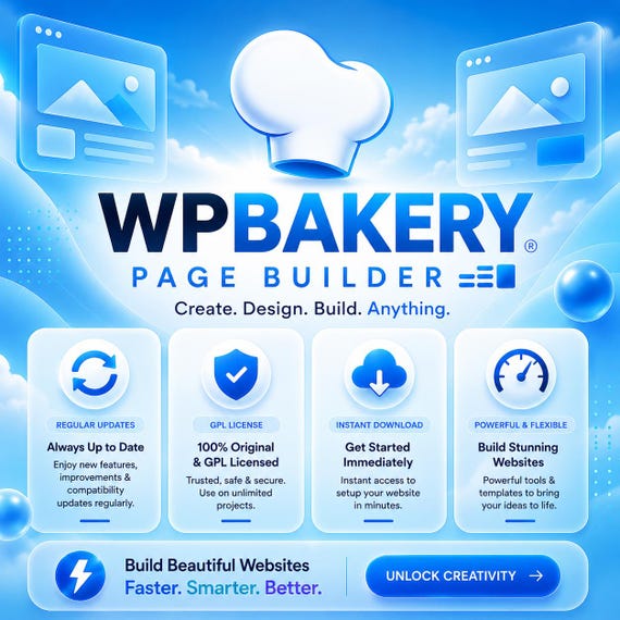 WPBakery WordPress Theme GPL | Drag & Drop Builder | Unlimited Websites | Instant Download