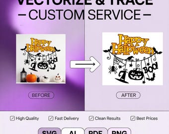 Service de vectorisation d'images personnalisées | Redessiner le logo, SVG HD