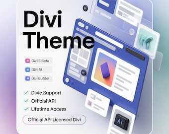 Divi Theme – Official License | Divi AI Included | Lifetime Access & Updates