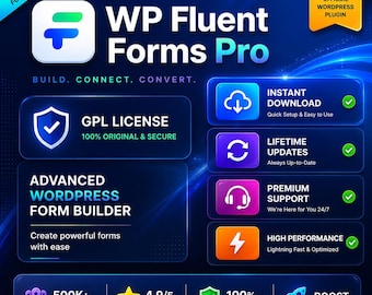 Fluent Forms Pro – 無制限のWordPressサイトに対応した100% GPLライセンス | 即時ダウンロード