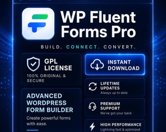 Fluent Forms Pro - 100% GPL lizenziert für unbegrenzte WordPress Seiten | Sofort Download