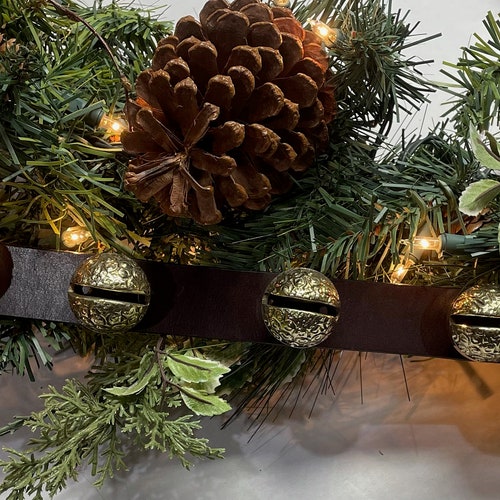 Raspberry Sleigh Bells Christmas Jingle Leather Bell Strip Etsy