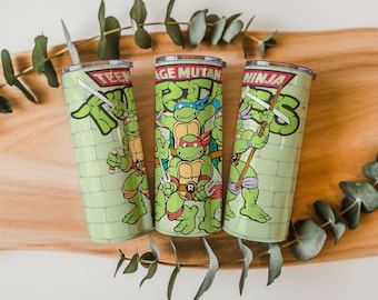 Grün Cartoon Squad Tumbler Wrap PNG | 20 Unzen & 30 Unzen gerade und konisch | Sublimation Digitaler Download