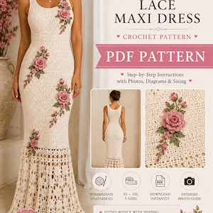 cream embroidered crochet maxi dress Novalee Flower Crochet Maxi Dress main image 0