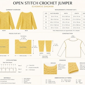 Folded citron crochet jumper flat lay, open weave mesh crochet sweater product shot with handmade texture detail