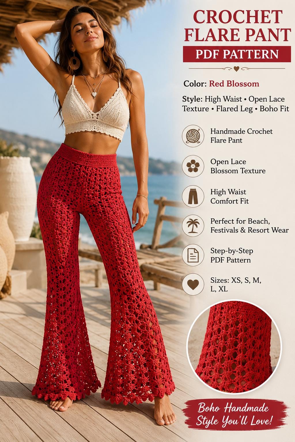 12 Crochet Flare Pants You Have To See, From Retro to Boho 5 Crochet Flare Pant