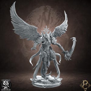 Plague Reaper Demon Resin Miniatyr – Bevingad Mörk Fantasy Lord, Bordsskiva & Displayfigur – Rulle, The Descended