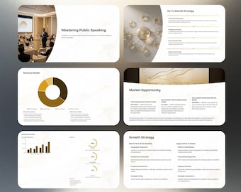 Canva-sjabloon voor spreken in het openbaar | Pitchdeck voor spreker en coaching | PowerPoint