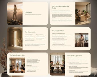 リーダーシッププレゼンテーションCanvaテンプレート | マネジメント＆チーム開発スライド | エグゼクティブコーチングデッキ | PowerPoint