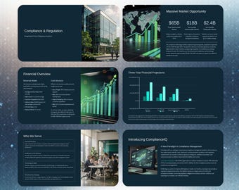 Compliance Regulation Presentation Template Regulatory Compliance Pitch Deck Risk Management Governance Slides Corporate Canva 30 Slides