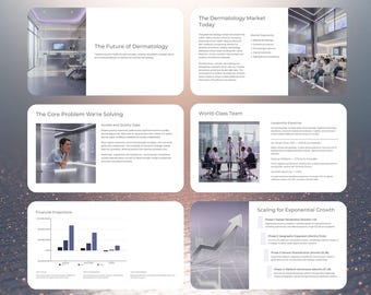 皮膚科プレゼンテーションテンプレート 医療・美容皮膚科用デッキ ヘルスケアクリニック戦略スライド スキンケアビジネス Canva 30スライド