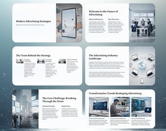 広告戦略プレゼンテーションテンプレート | デジタルマーケティングピッチデッキ | ビジネス戦略スライド | Canva & PowerPoint で編集可能な 30 枚のスライド