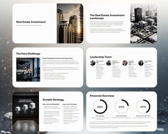 不動産投資プレゼンテーションCanvaテンプレート｜投資家向けプレゼンテーション資料｜PowerPoint