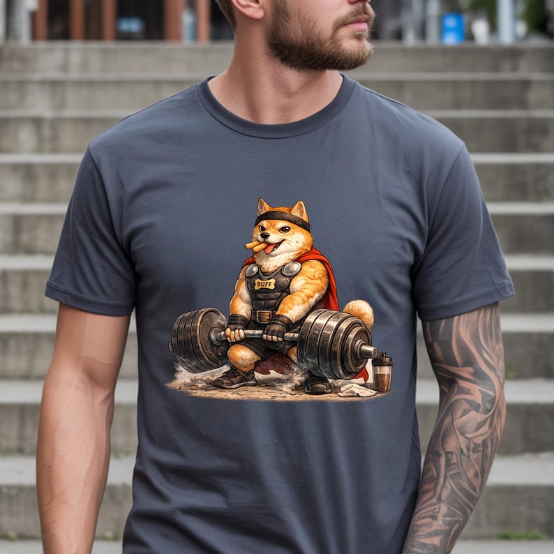 BUFF Shiba Inu Gym Shirt, Swole Dog Workout Tee, Funny Dog Dad Gift. - Etsy