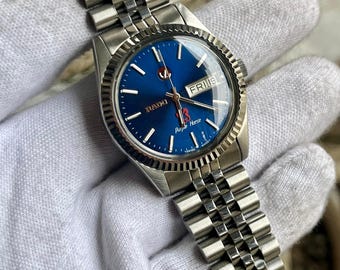 Vintage Rado Purple Horse Blue Dial Swiss Automatic Watch Japan