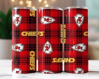 Chiefs Sport Mascot Cup Design bundle | 20oz Skinny Tumbler Wrap PNG | Football Team Sublimation Wrap | Digital Download Template