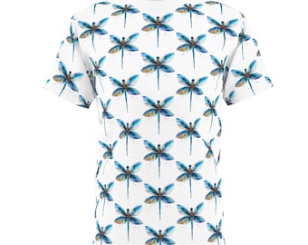 Camiseta unisex con estampado gráfico de libélula y naturaleza, ideal para lucir en cualquier prenda.