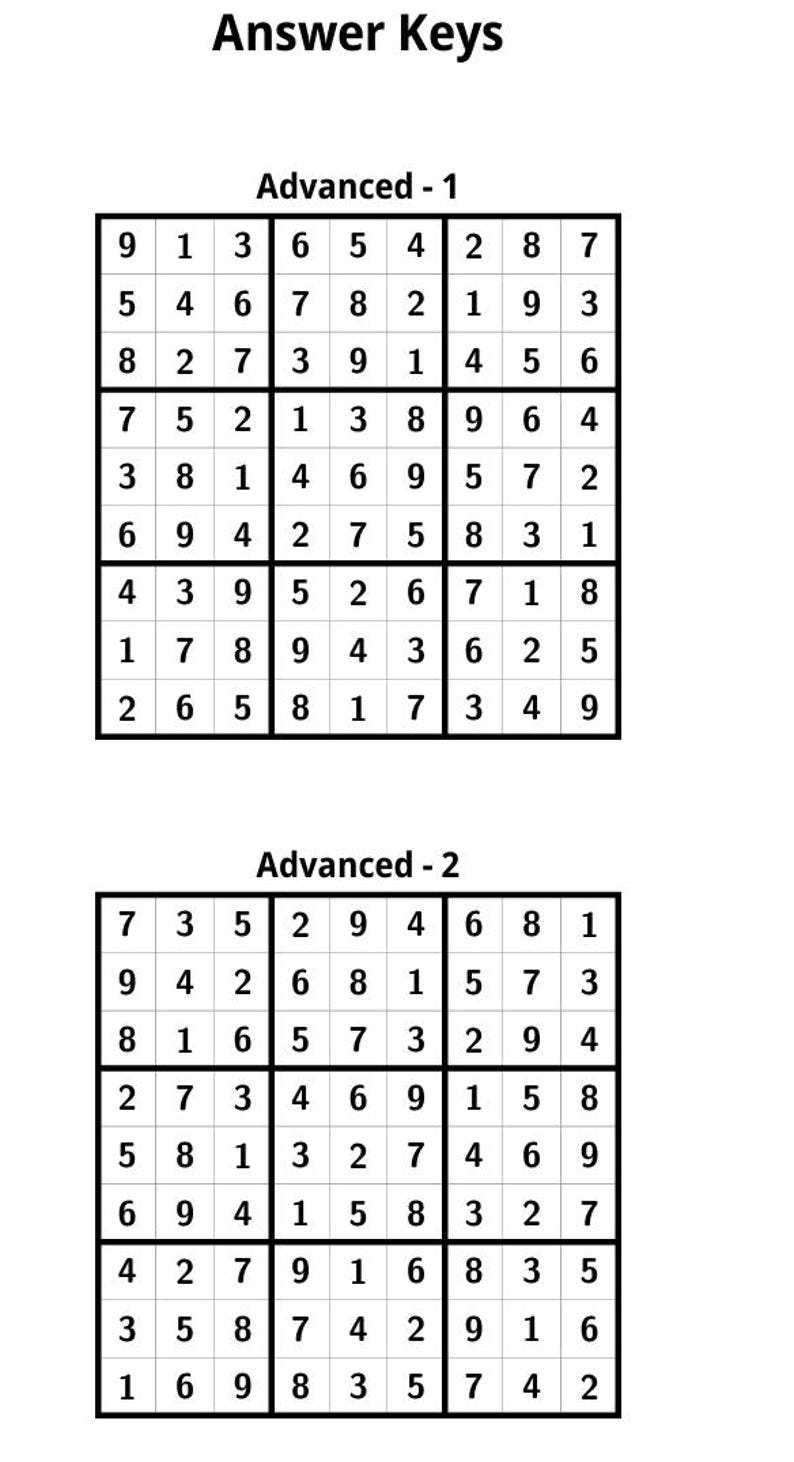 Printable Sudoku Puzzles for Kids and Adults | 5 Difficulty Levels