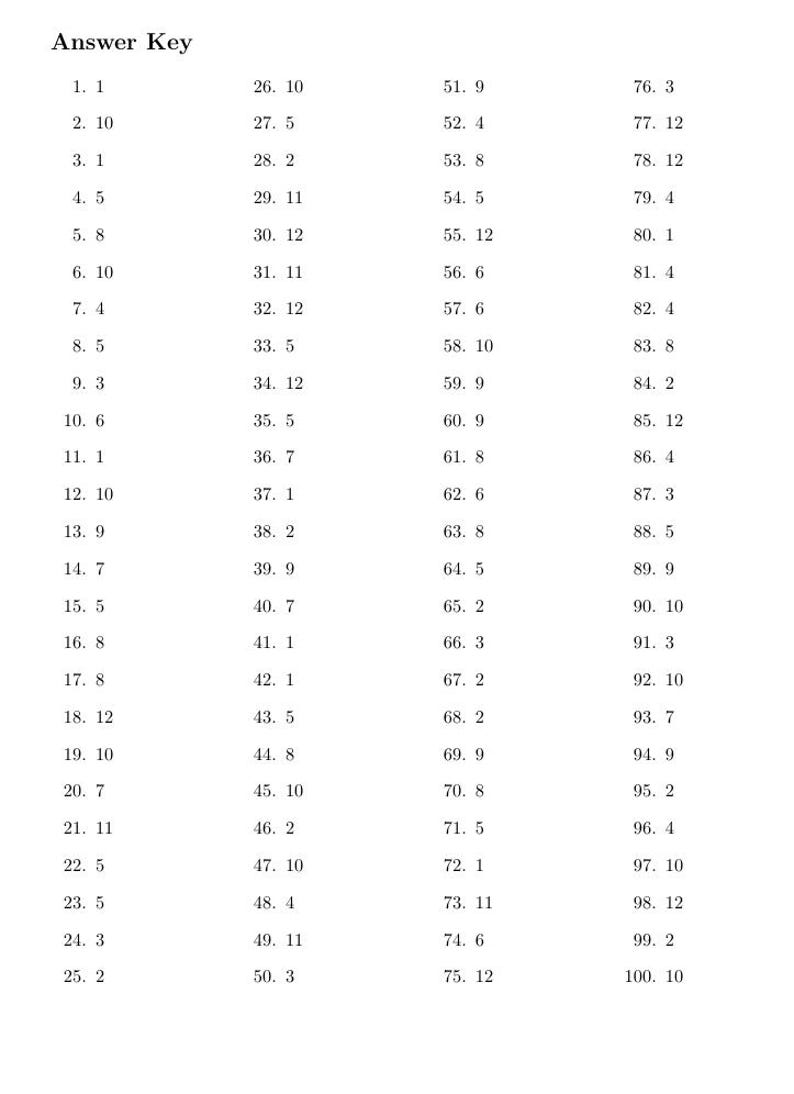 100 Division Math Worksheets |10 000 Questions | Grades 1-5,printable ...