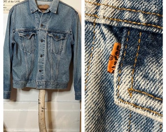 80s Levis Orange Tab Light Mineral Wash Denim Jean Jacket - 42 / M / L