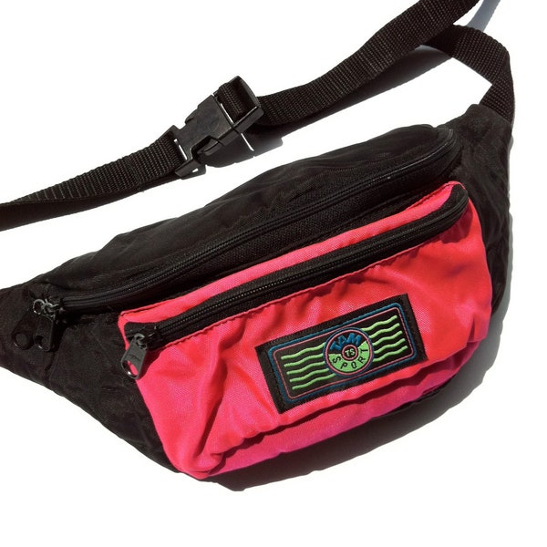 Rad 90s Hot Pink Colorblock Fanny Pack - 24 to 44