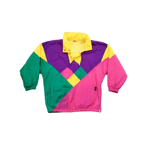 80s/90s Colour Block ISPO Winter Ski Jacket - L