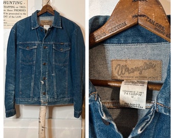 Late 90s Wrangler Deep Blue Denim Jean Jacket - M