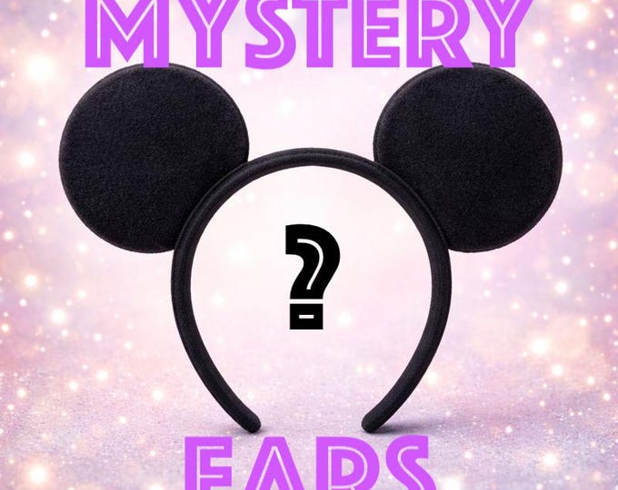 Mystery Mouse Ears Headband, Adult Minnie Ears, Handmade