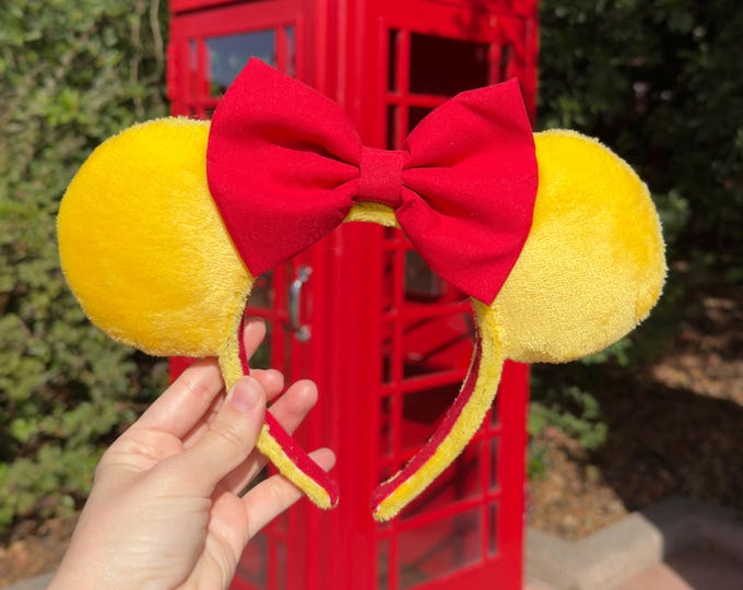 Winnie-the-Pooh Inspired Mouse Ears Headband, Adult Minnie Ears, Handmade
