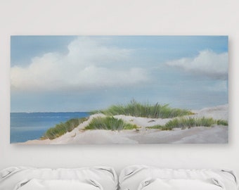 Beach Painting on stretched canvas, Gallery wrapped 1.5 deep -painted sides. Original American Art, Variety of Sizes