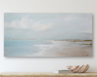 Original Seascape Painting: Coastal American Art on stretched Canvas