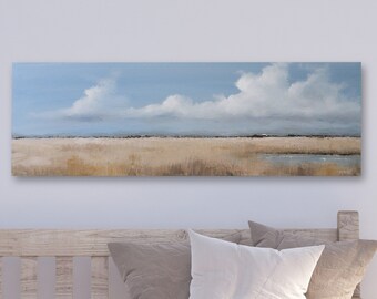 Original American Landscape Painting, Sky & Field country Art