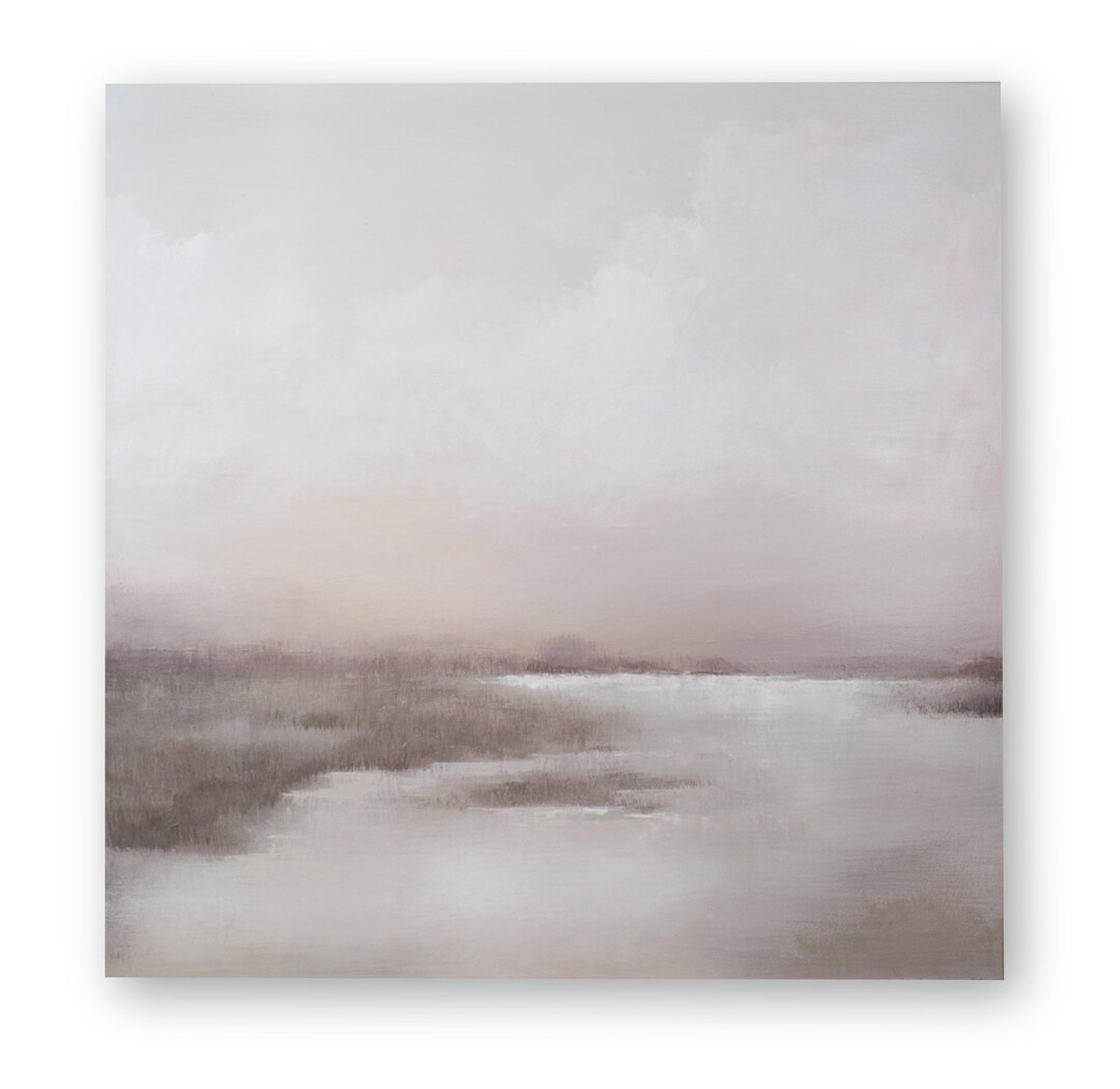 Abstract Landscape Painting: Gray Modern Art on Canvas - Etsy