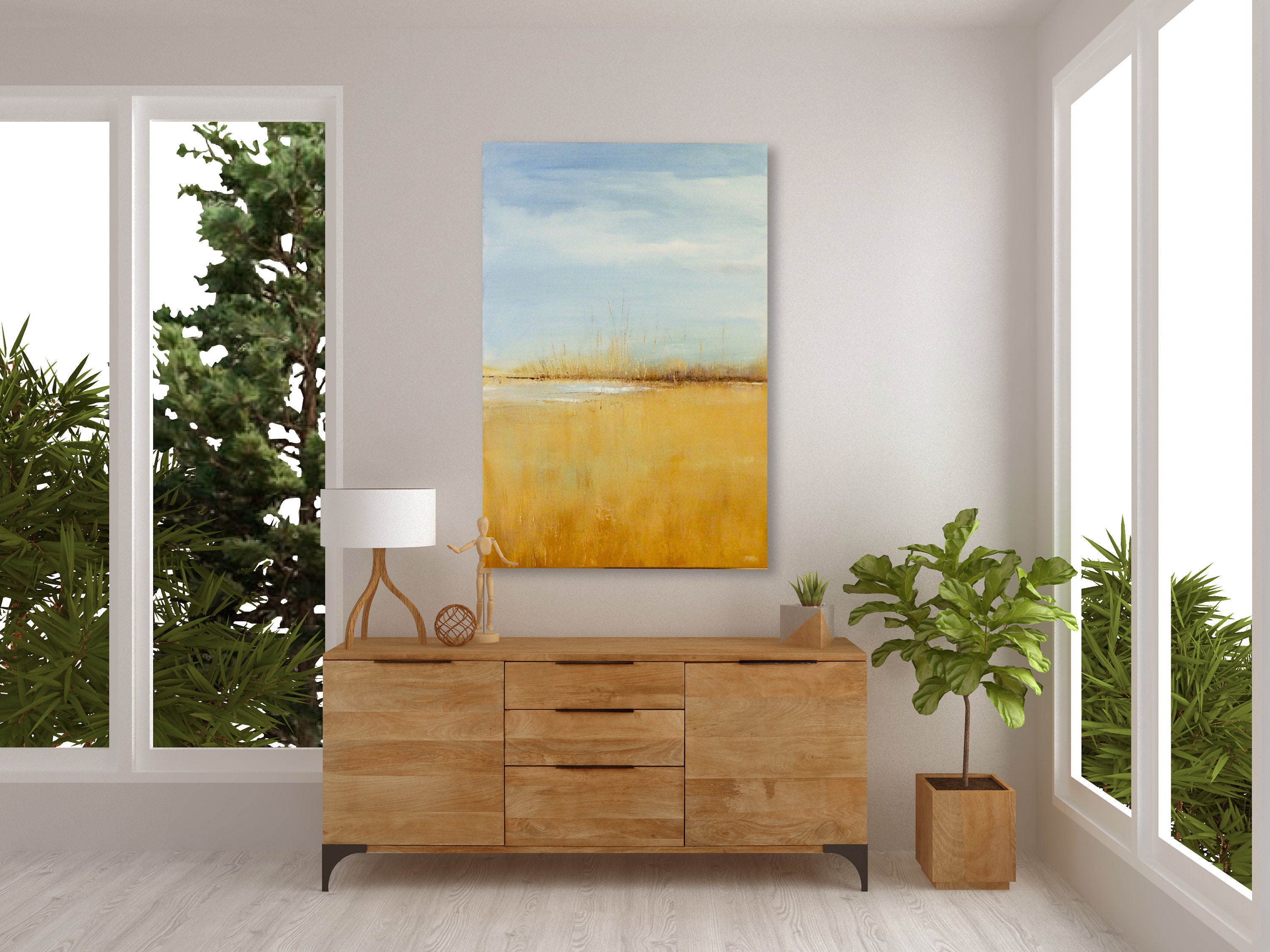 Original Painting on Canvas. 24 x 36 Gallery wrapped stretched Etsy