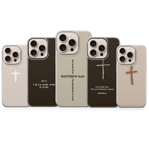 Etui na telefon z wersetem biblijnym dla modeli iPhone 17 Pro Max, 16e, 15, 14, 13 i Samsung S26 Ultra, S25 FE, A57, A56, Pixel 10, 9A