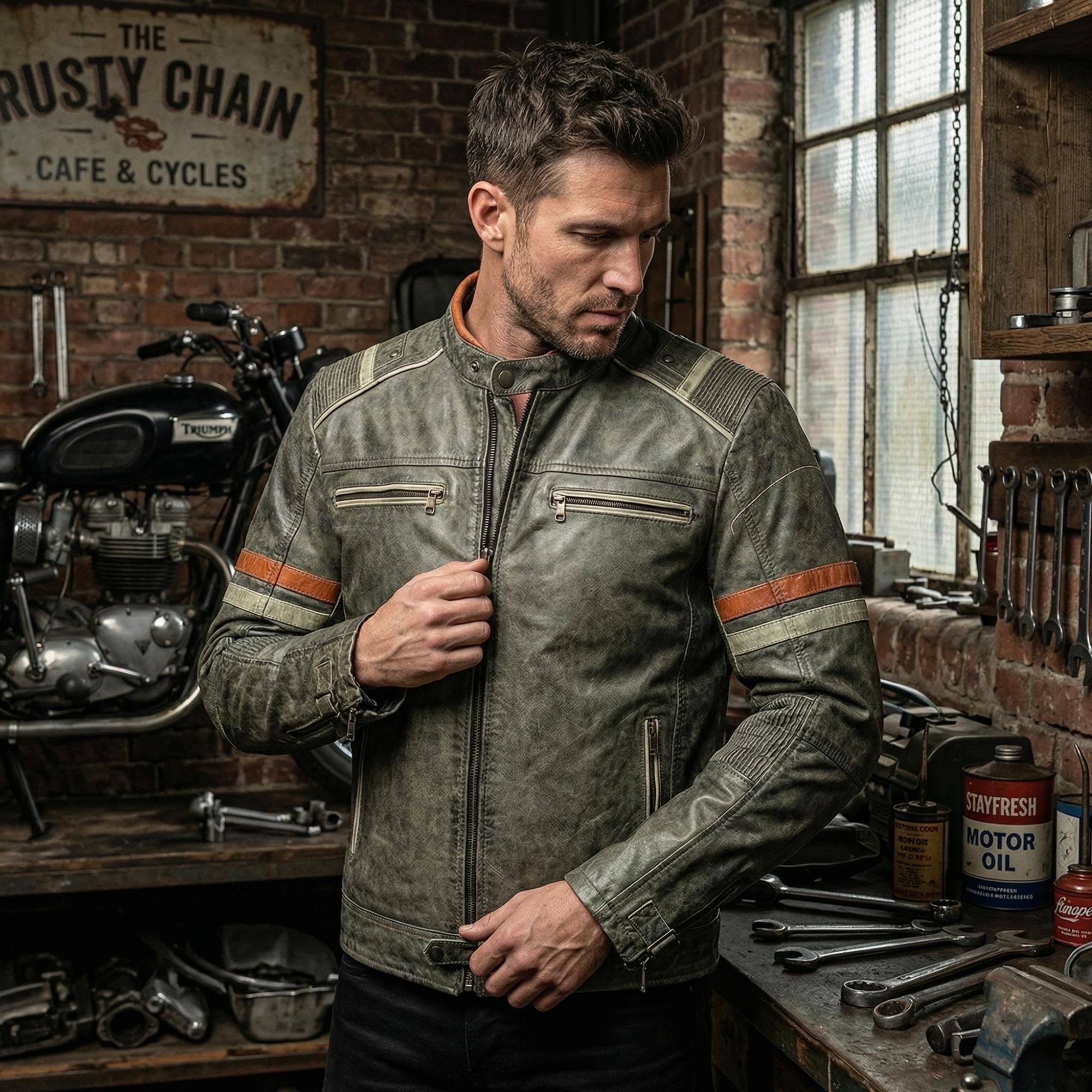 バイクウェア・装備 SINISALO Separate leather suit Vintage Vintage Motorcycle Suit - Etsy