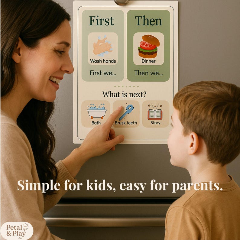 First Then Board | Visual Routine, Toddler Schedule (PDF Pattern) - Etsy