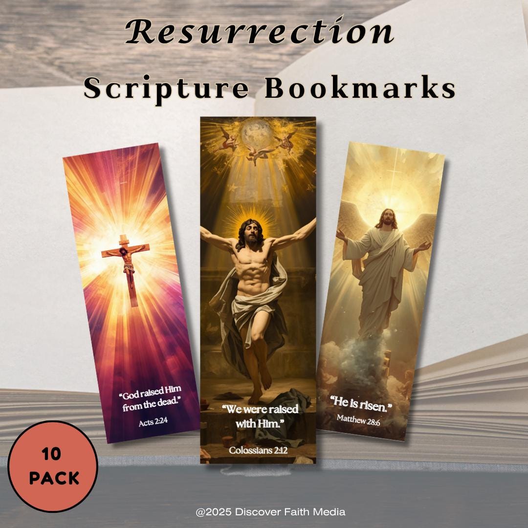 Resurrection Scripture Bookmarks | Easter Bookmarks | Resurrection ...