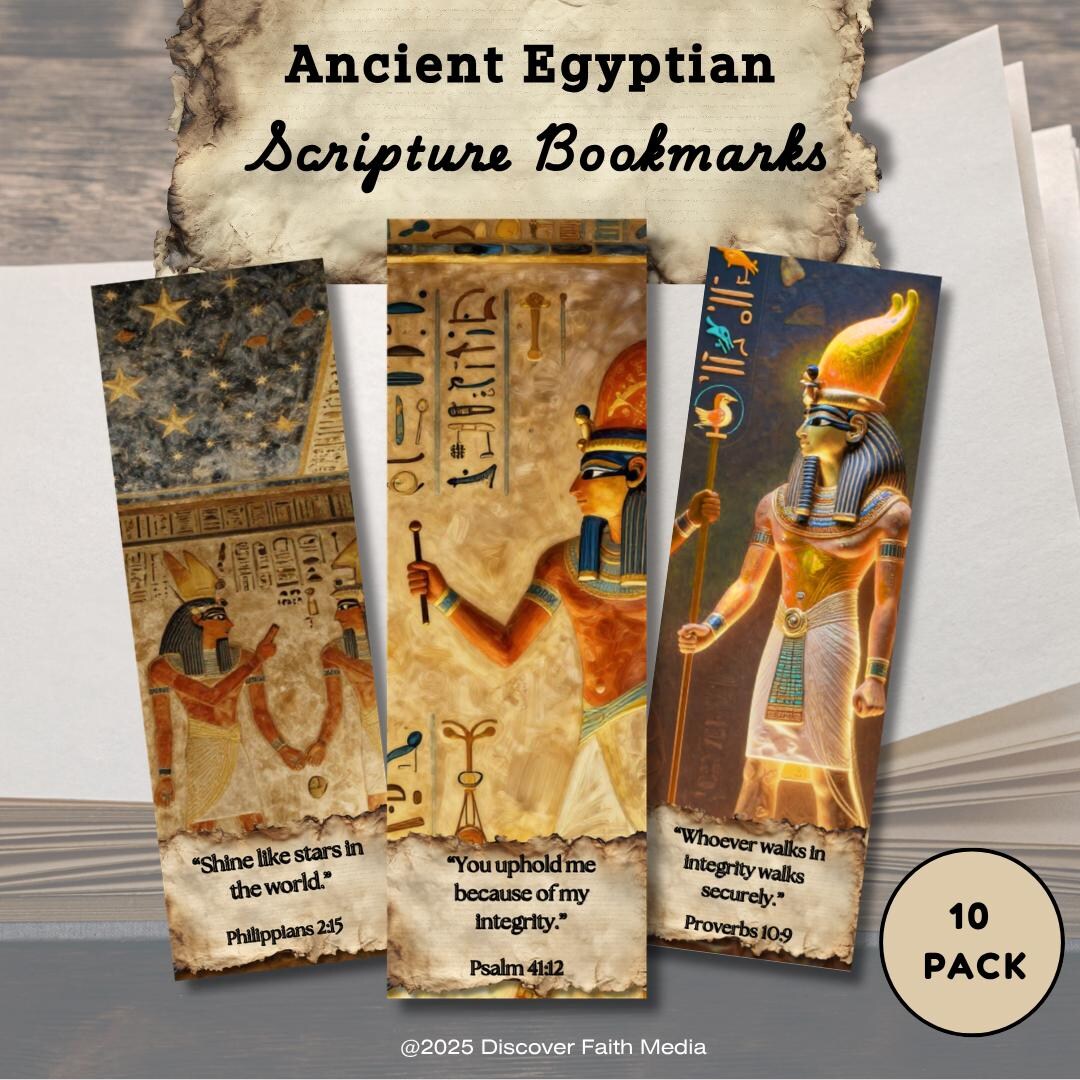 Ancient Egyptian Scripture Bookmarks | Integrity Bible Verse Bookmarks ...