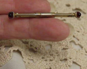 Antique Swank Collar Bar Red Cabochon Sets