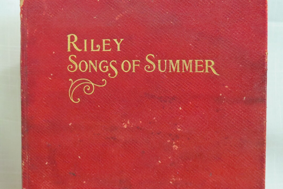 SALE Antique James Riley Poetry Book Riley Songs of Etsy