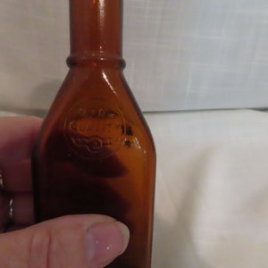 SALE Antique Nyal Quality Medicine Bottle Embossed Blown Glass Bottle Amber Glass Bottle Flacon Bottle Advertising Bottle