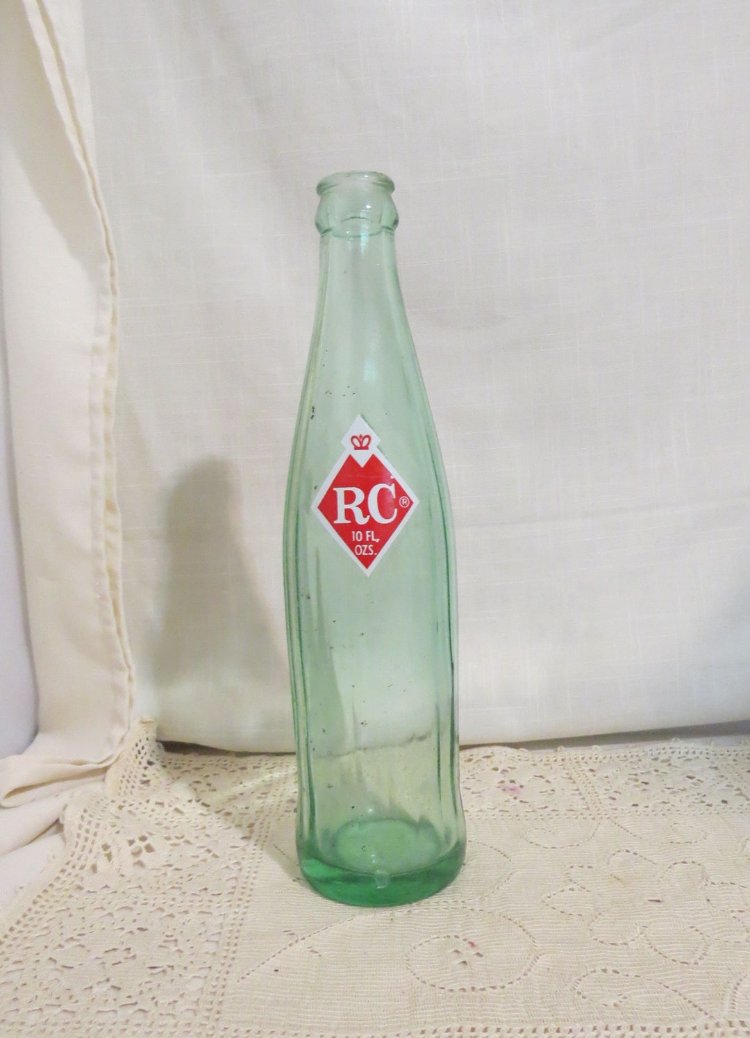 Vintage Royal Crown Cola Bottle RC Cola Bottle Green Glass Etsy