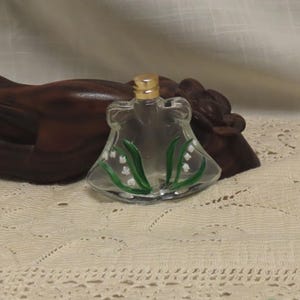 フランス アンティーク 香水瓶 ハンドペイント セール ヴィンテージ ハンドペイント 香水瓶 フィギュア ベル スズラン