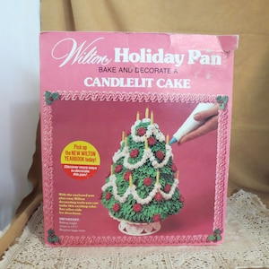 Metal Cake Pan Aluminum Christmas Tree Cake Mold. Marked Wilton Enterprise,  Woolridge Il. 1986 
